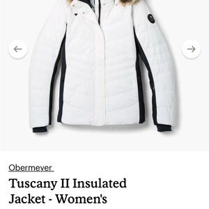 Obermeyer Tuscany II Insulated Women's White and Black Ski Jacket size 8P